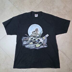 Easy Riders Shirt Mens Black Large Snake Skull Mecklenburg Huntersville NC VTG